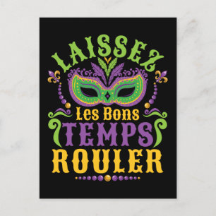 Postal Laissez Les Bons Temps Rouler Mardi Gras