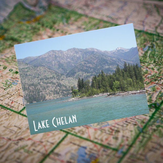 Postal Lake Chelan, Washington Travel Photo (In Situ Map)