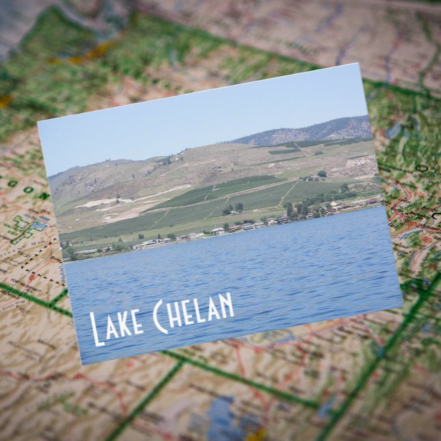 Postal Lake Chelan, Washington Travel Photo (In Situ Map)
