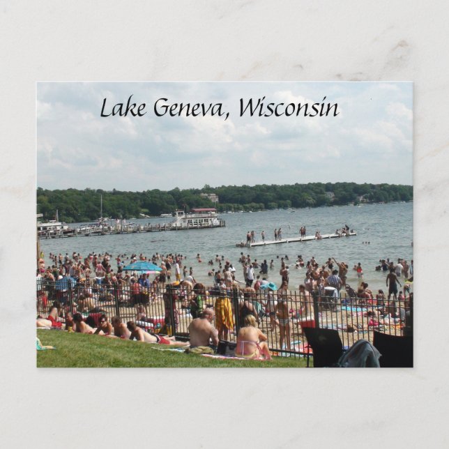 Postal Lake Geneva, Wisconsin Postcard (Anverso)