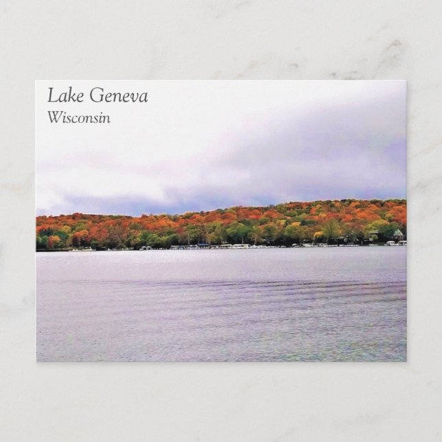 Postal Lake Geneva, Wisconsin Postcard (Anverso)