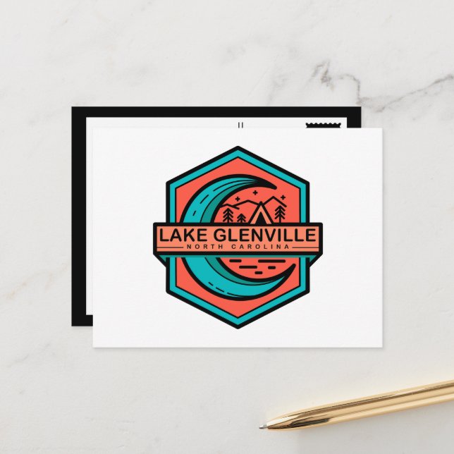 Postal LAKE GLENVILLE moon hexa (Anverso/Reverso In Situ)