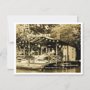 Postal Lake Hopatcong NG House Boat River Styx 1910