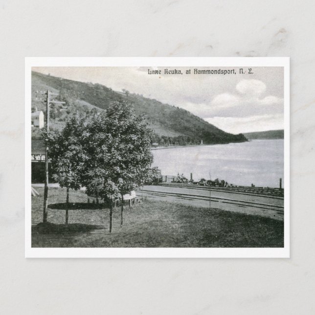 Postal Lake Keuka, Hammondsport, NY Vintage (Anverso)
