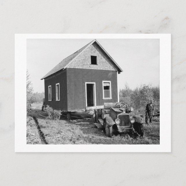 Postal Lake of the Woods Mobile Home, años 1930 (Anverso)