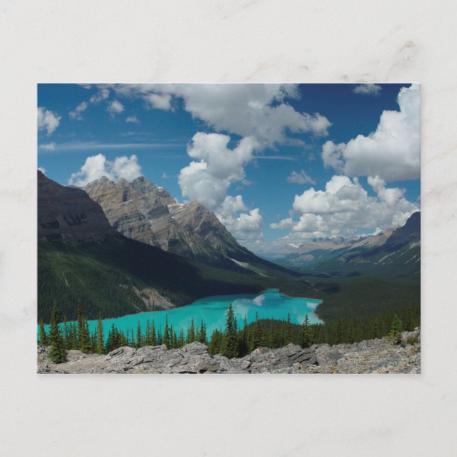 Postal Lake Peyto en el Parque Nacional Banff, Can (Anverso)