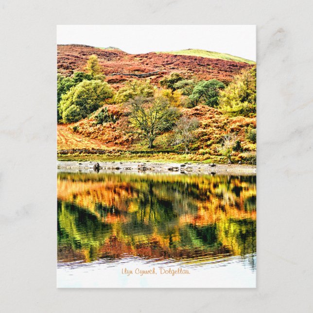 Postal LAKE REFLECTIONS WALES Reino Unido (Anverso)