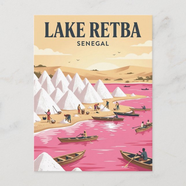 Postal Lake Retba, Dakar, Dakar (Anverso)