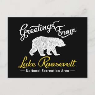 Postal Lake Roosevelt National Recreation Area Bear