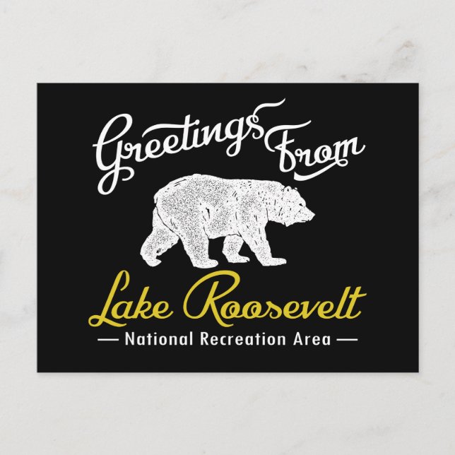 Postal Lake Roosevelt National Recreation Area Bear (Anverso)