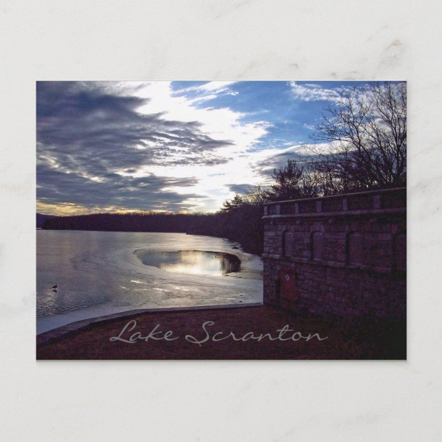 Postal Lake Scranton Post Card Winter Mood (Anverso)