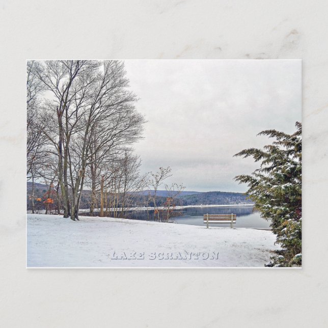 Postal Lake Scranton Postcard Scranton PA-Winter (Anverso)