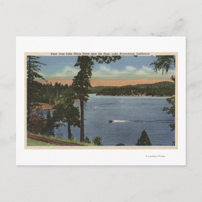 Postal Lake Shore Drive View, cerca de Dam (Anverso)