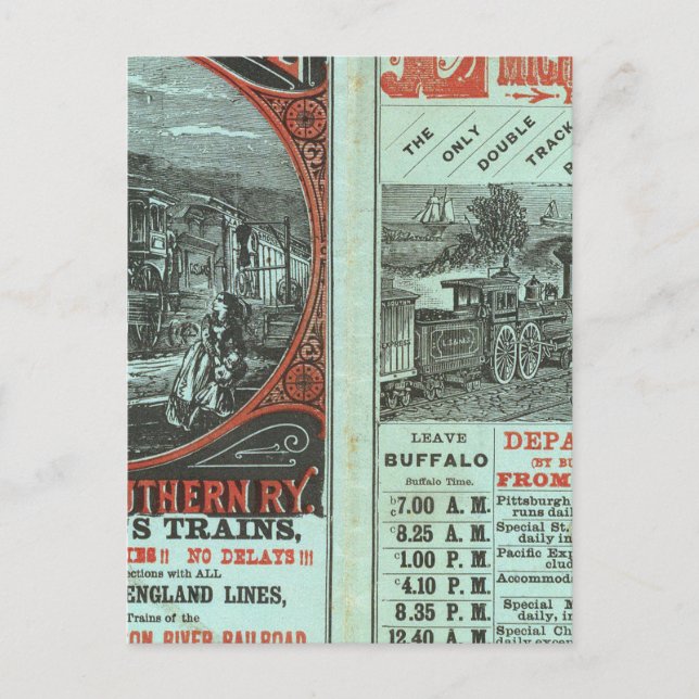 Postal Lake Shore y Michigan So Railway (Anverso)