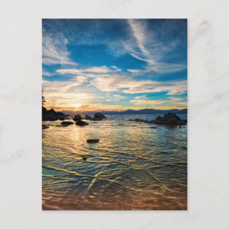 Postal Lake Tahoe Sunset