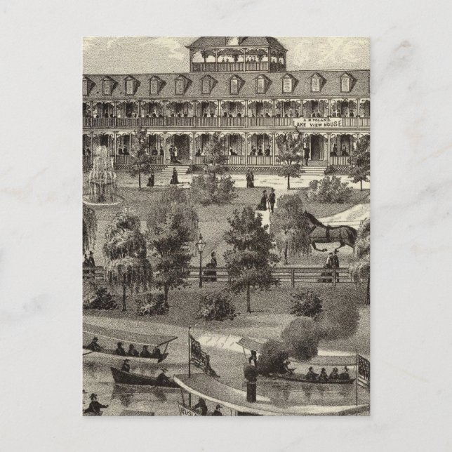 Postal Lake View House en Asbury Park, NJ (Anverso)