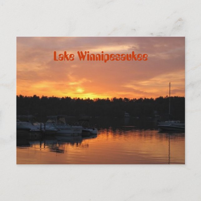 Postal Lake Winnipesaukee Sunset (Anverso)