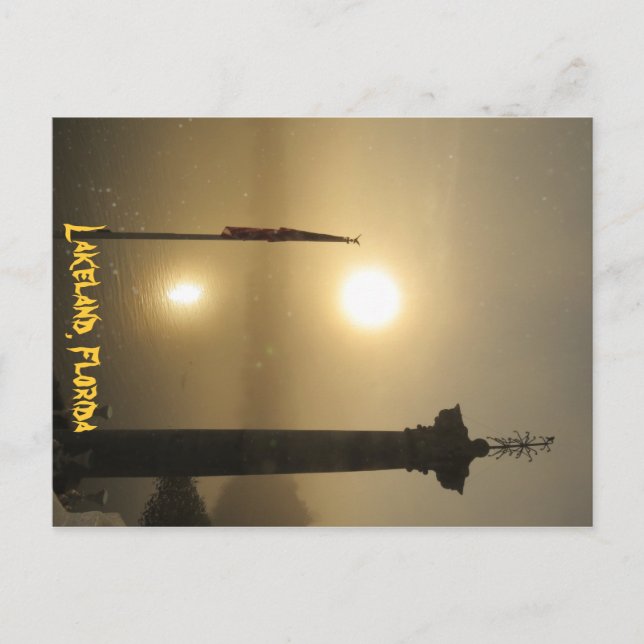 Postal Lakeland Florida Foggy Morning (Anverso)