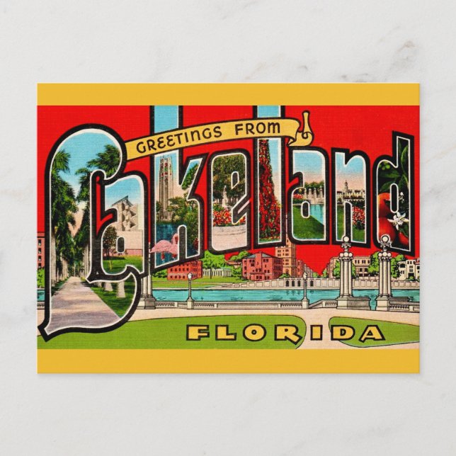 Postal Lakeland Florida Retro (Anverso)