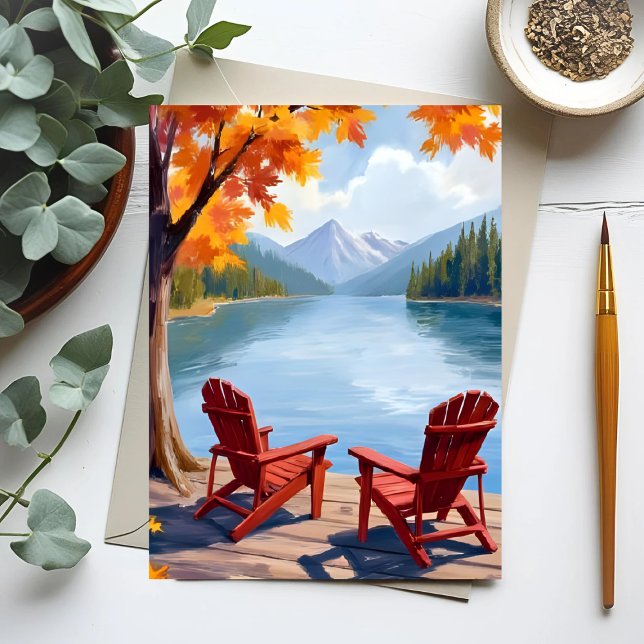 Postal Lakeside Morning | El pacífico paisaje montañoso (Subido por el creador)
