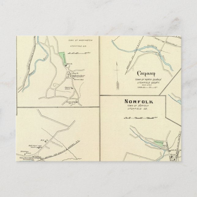 Postal Lakeville, Norfolk, Salisbury (Anverso)