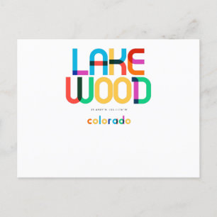 Postal Lakewood Colorado de mediados de siglo, arte pop,