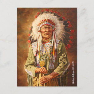 Postal Lakota, jefe nativo americano