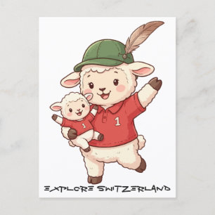 Postal Lamb Family Fan with Alpine Hat