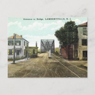 Postal Lambertville, Nueva Jersey, Toll Gate, Vintage