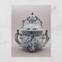 Lambeth Delfsoftware poset pot, azul y blanco