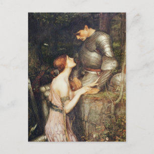 Postal Lamia de rodillas