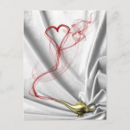 Postal Lámpara Genie con Humo Corazón - Postcard