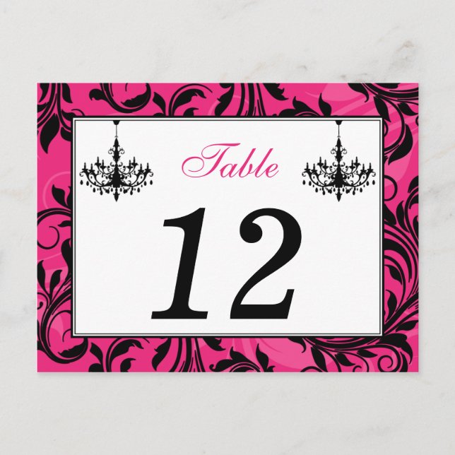 Postal Lámparas blancas rosadas, número de tabla de despl (Anverso)