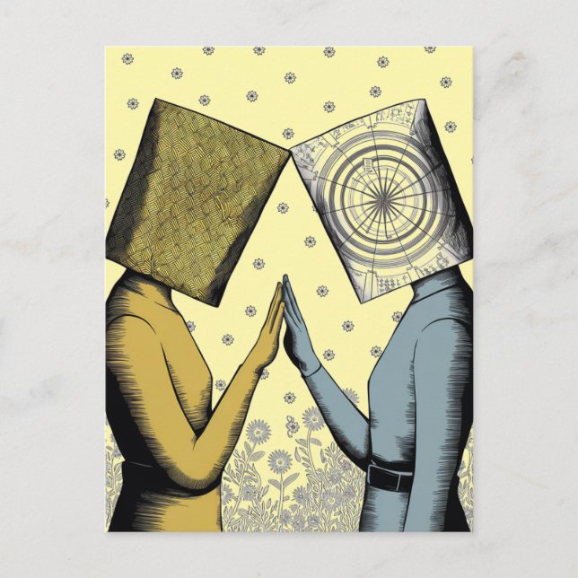 Postal Lámparas en la cabeza (Anverso)