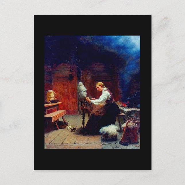 Postal Lana de hilatura chica (Anverso)