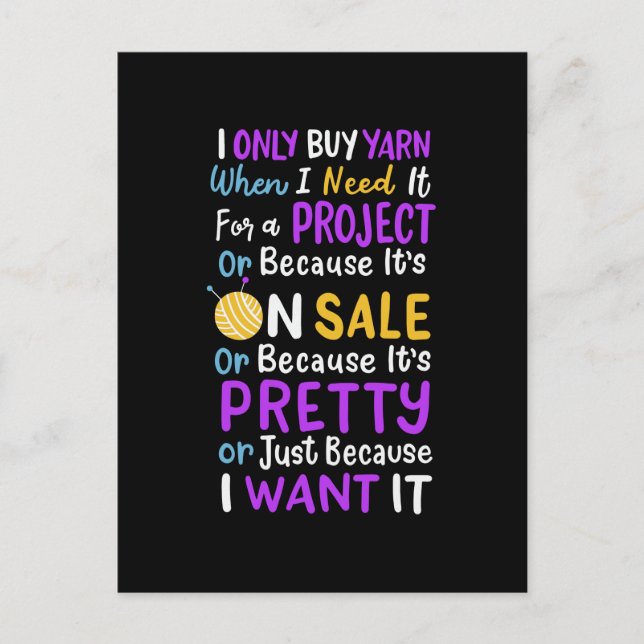 Postal Lana de punto (Anverso)