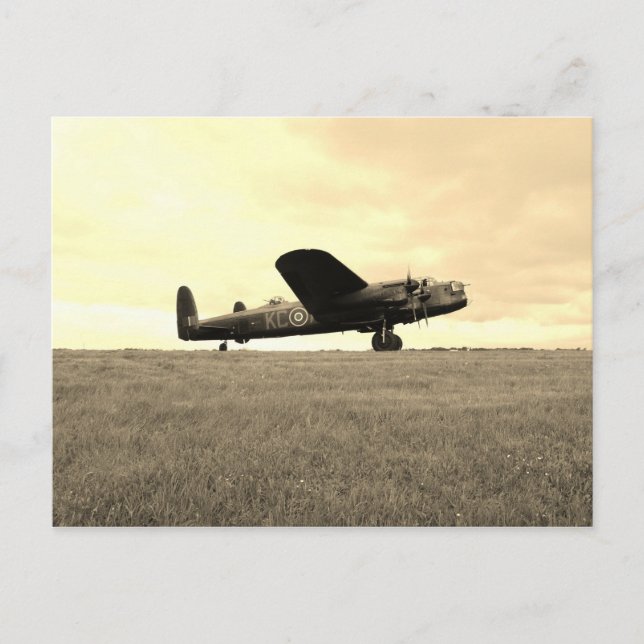 Postal Lancaster Bomber Sepia Tone (Anverso)