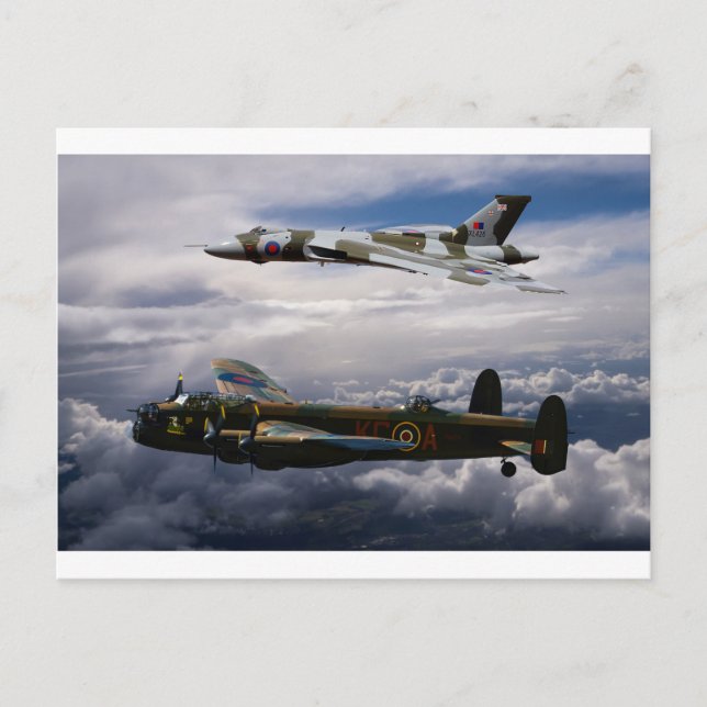 Postal Lancaster y Vulcan XH558 (Anverso)