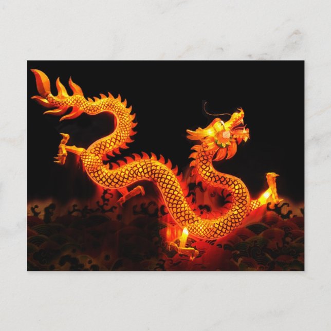 Postal Lancha Dragon china (Anverso)