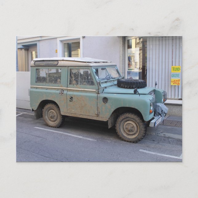 Postal Land Rover verde (Anverso)