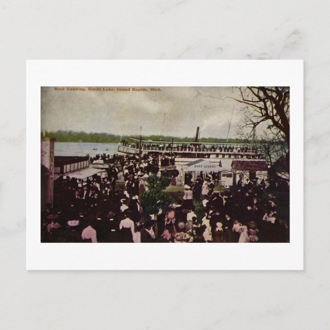 Postal Landing Bote Reeds Lake Grand Rapids, Michigan (Anverso)