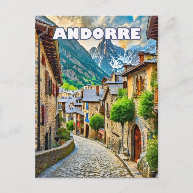 Postal L'Andorre, joyau des montagnes (Anverso)