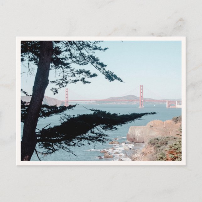 Postal Lands End Hike Sea Cliff Golden Gate Bridge Photo (Anverso)