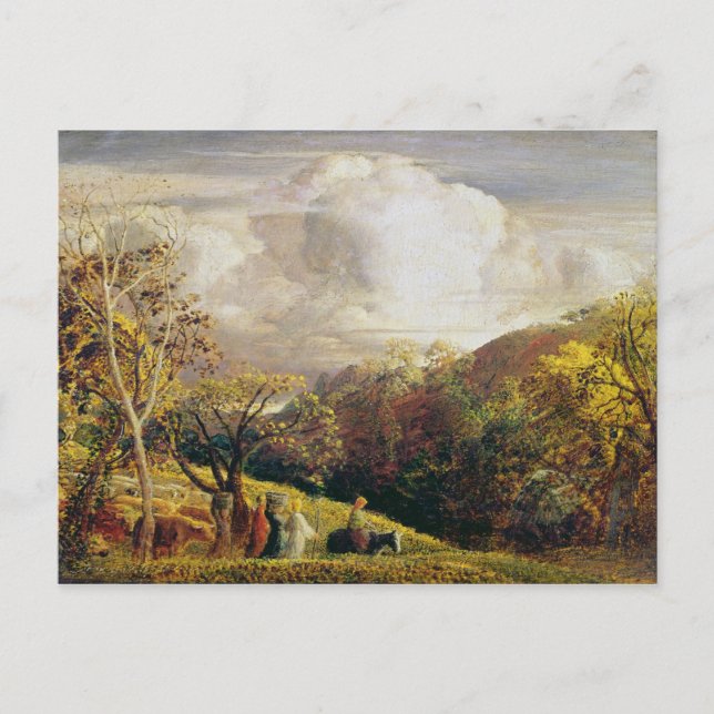 Postal Landscape, figures and cattle (Anverso)