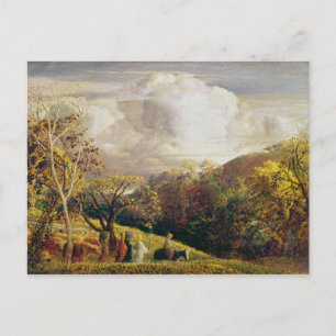 Postal Landscape, figures and cattle
