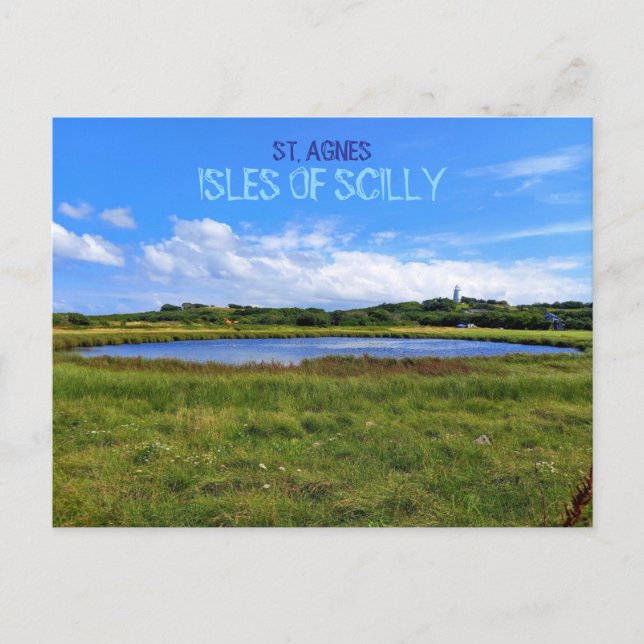 Postal Landscape  Lighthouse, St. Agnes - Isles Of Scilly (Anverso)