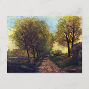 Postal Lane cerca de una pequeña ciudad por Alfred Sisley