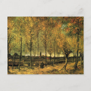 Postal Lane con álamos de Vincent van Gogh