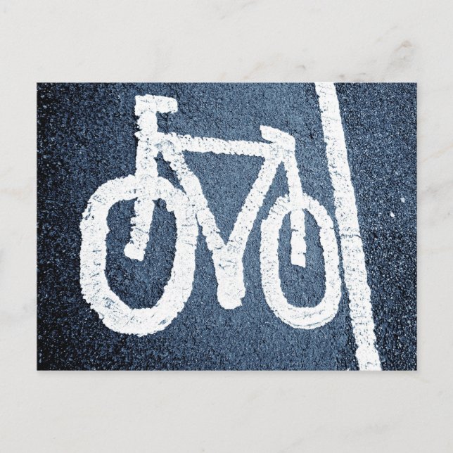 Postal Lane de bicicleta (Anverso)