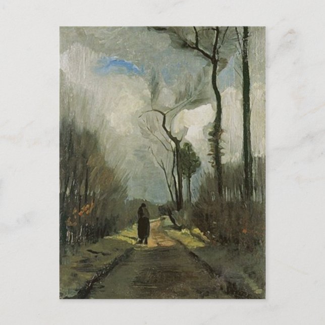 Postal Lane en otoño, Bella Artes Vincent van Gogh (Anverso)